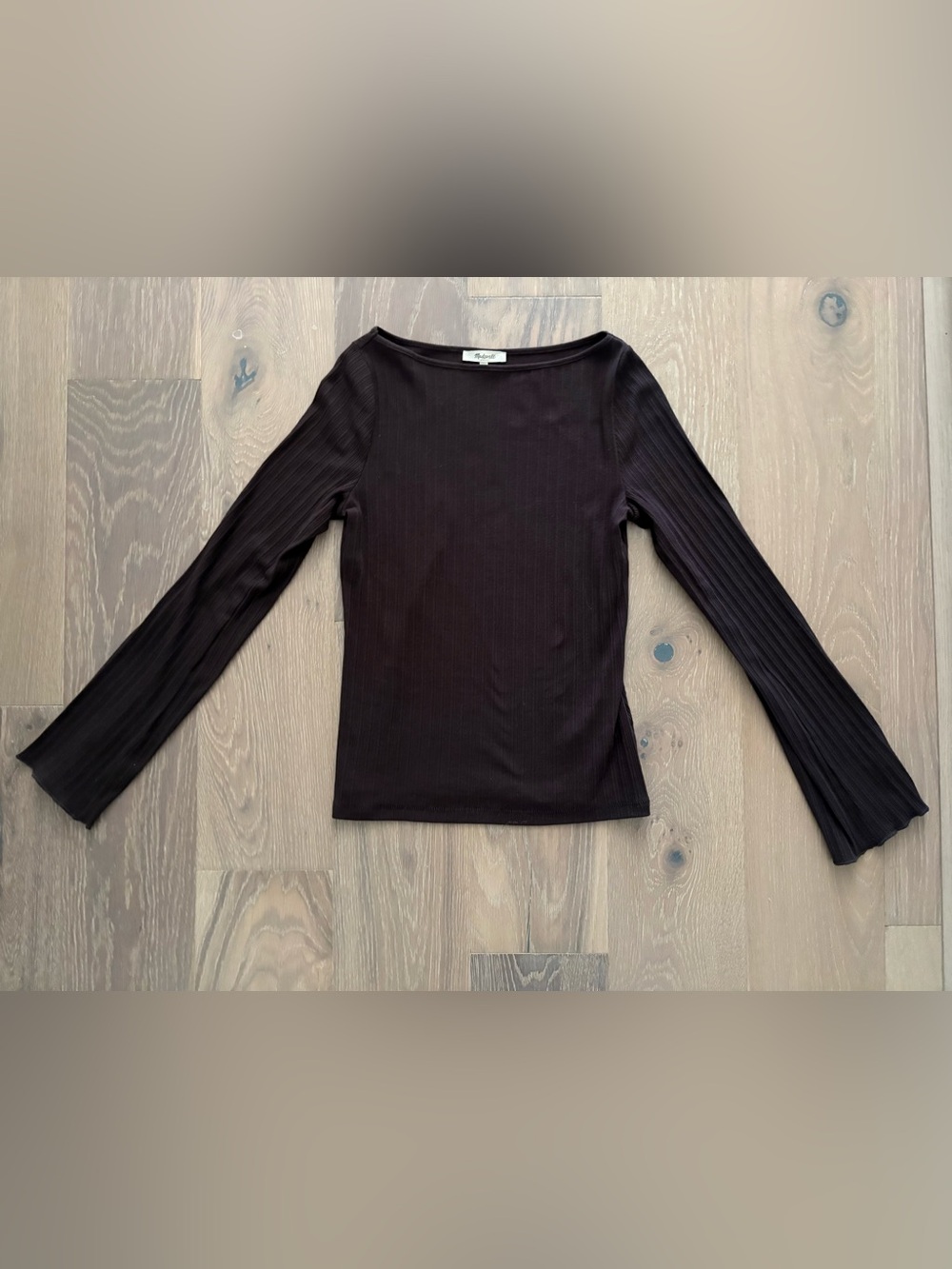 Madewell Ribbed Long-Sleeve Top - Brown